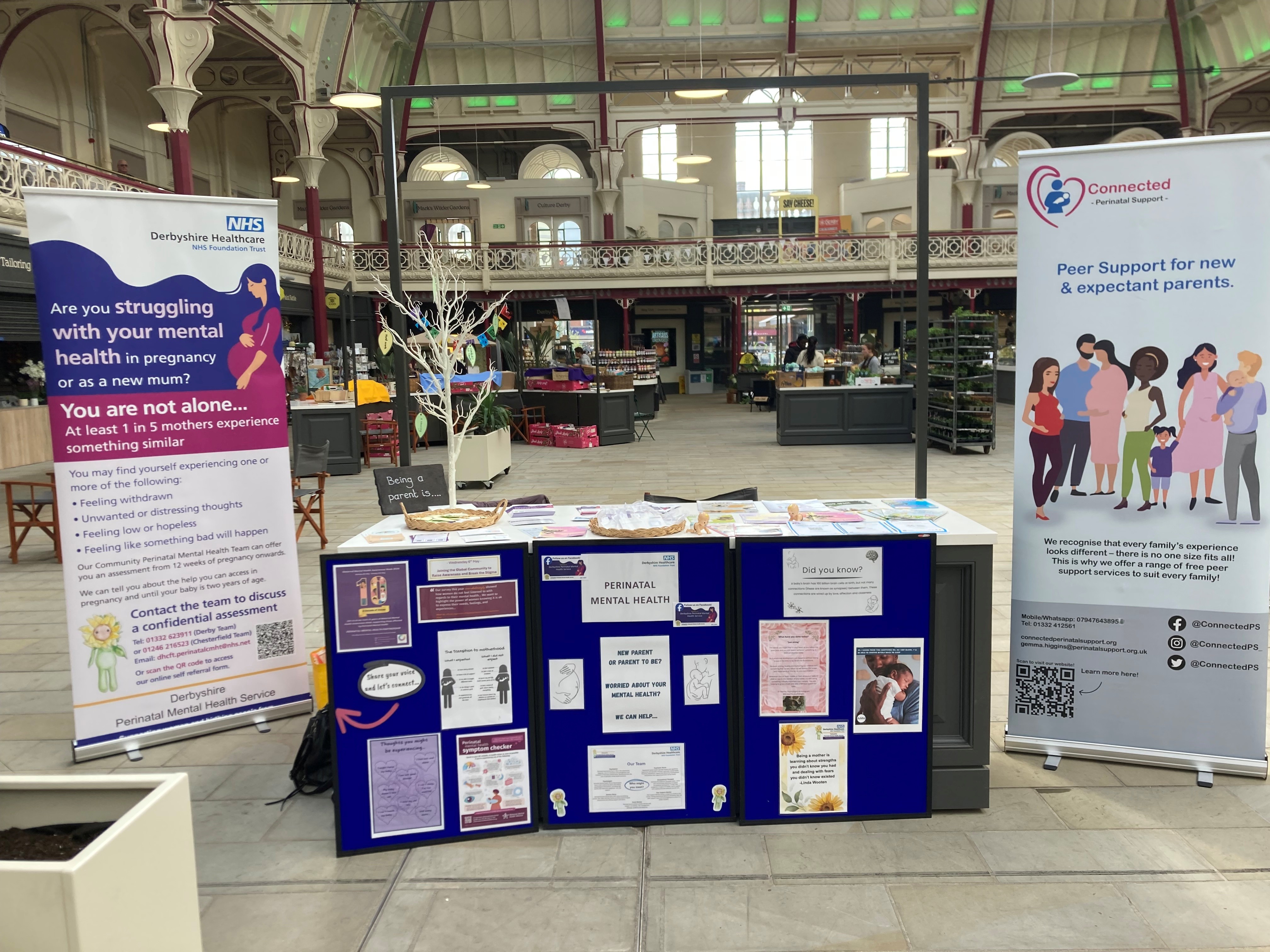 Stand at Derby Market Hall for Maternal Mental Health Week